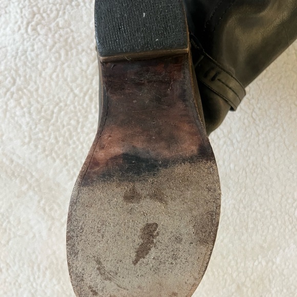 Frye Women's Black Distressed Leather Boots - Picture 10 of 13